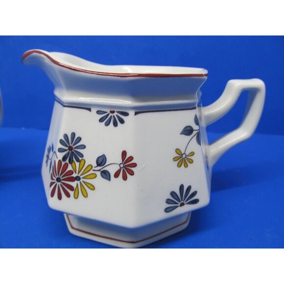 Adams Ironstone Vermont Covered Sugar Dish And Creamer Excellent Cond - Picture 2 of 15